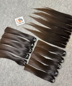 Liso Sedoso Extremos Marrones Cabello Tejido Sedosa-recta-trama-cabello-marrón-punta-y-2x6-kim-k-cierre-2