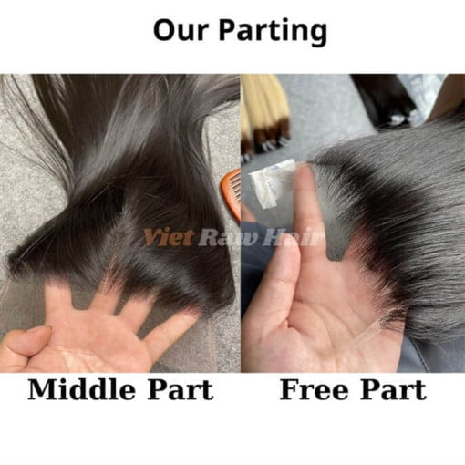 hd lace closure middle part and free part