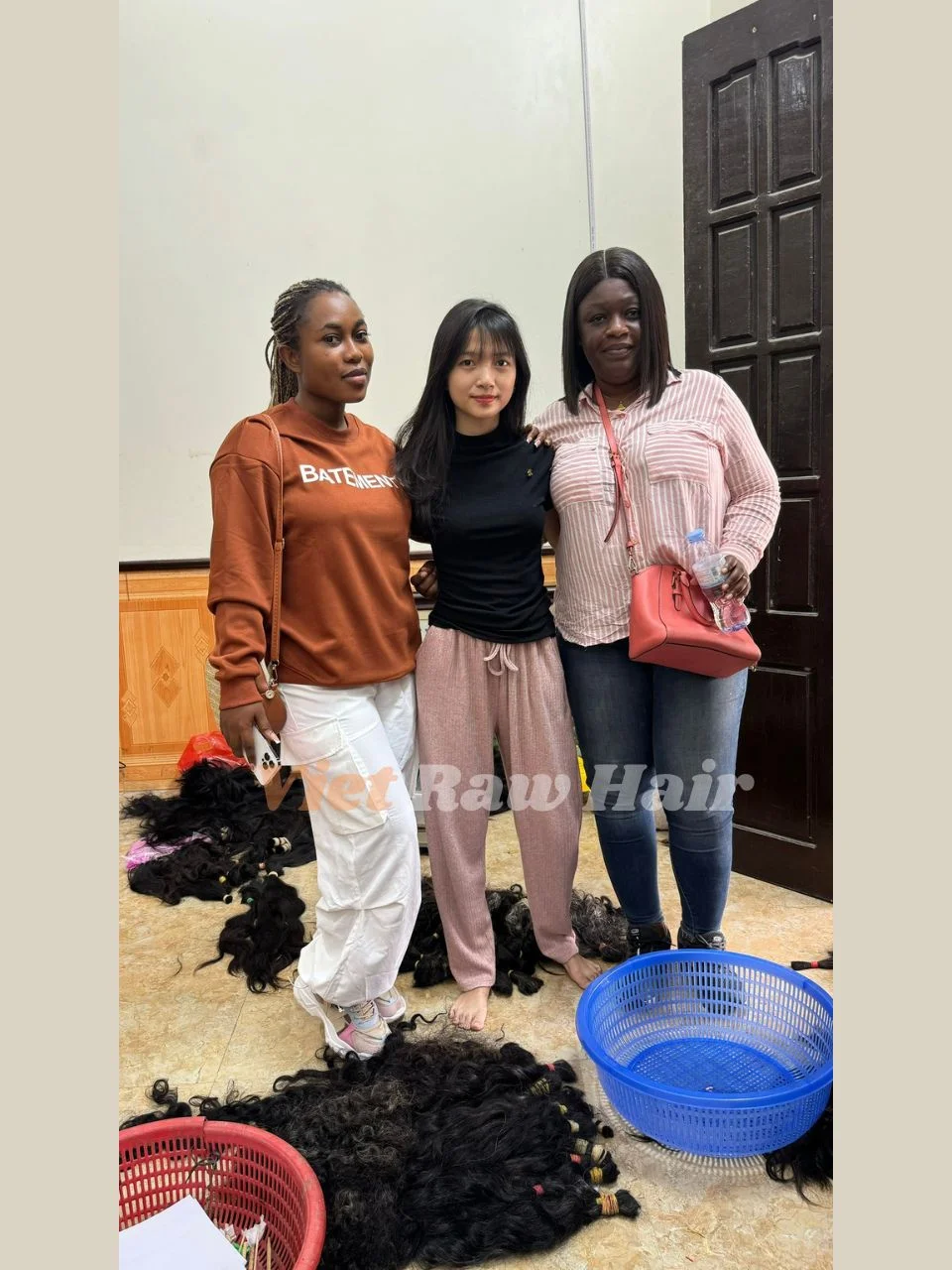 ivory coast customer visit viet raw hair factory 1