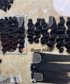 Loose Ondulato Tessitura Capelli capelli con onda sciolta, punta marrone e trama di colore nero