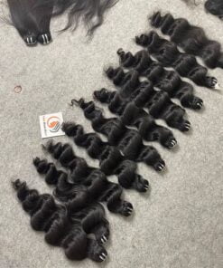 Loose Ondulato Tessitura Capelli fascio di capelli sciolti ondulati di colore nero con trama da 20 pollici