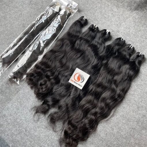 raw natural wavy hair bundles 26 inches double drawn