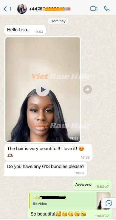 Viet Raw Hair Single Donor - Vietnamese Raw Hair | Wholesale Human Hair Extensions Vietnam | Natural single donor hair Vietnam uk customer feedback hair extension messages vietrawhair 6