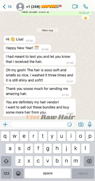 Viet Raw Hair Single Donor - Vietnamese Raw Hair | Wholesale Human Hair Extensions Vietnam | Natural single donor hair Vietnam us-customer-feedback-hair-extension-messages-vietrawhair-3