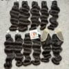 Bouncy Ondulado Tissagem Cabelo vietnamita-ondulado-cabelo-trama saltitante-preto-cor-1