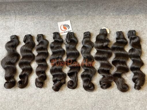 vietnamese wavy bouncy weft hair black color 3