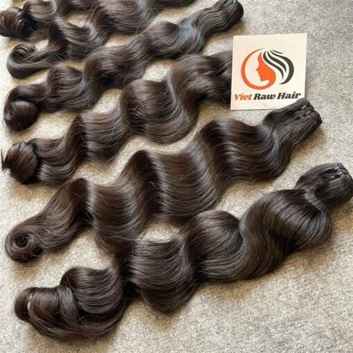 vietnamese wavy bouncy weft hair black color 4