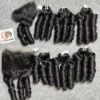 Bouncy Encaracolado Tissagem Cabelo trama de cabelo saltitante, cacheado e fechamento em renda macio e brilhante