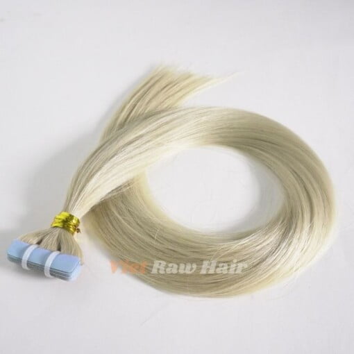 60 ash blonde hair color tape in