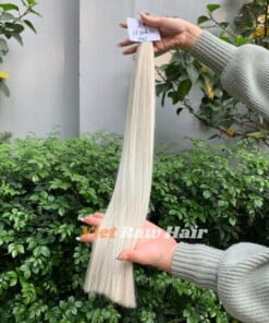 Alternative view of Platinum Blonde #60A Straight Bulk Hair