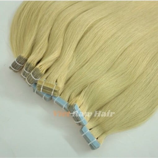 613 light blonde color tape hair