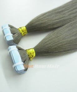 ash grey color tape hair extension