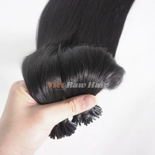 Black Straight I Tip Human Hair Extension - Image 2