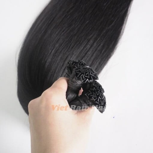 black 1A v tip hair