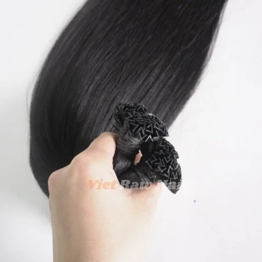 Black Color V Tip Human Hair Extension - Image 2