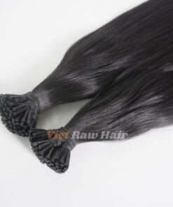 Black Straight I Tip Human Hair Extension black color i tip hair extension