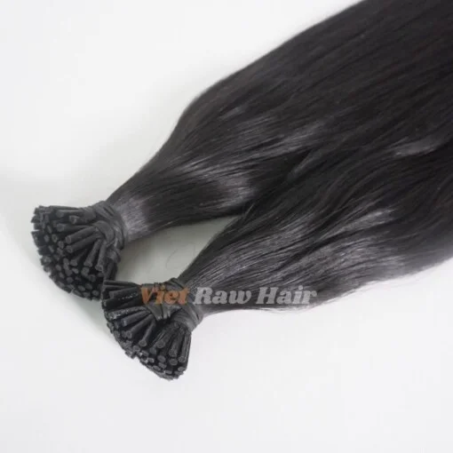Black Straight I Tip Human Hair Extension - Image 4