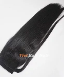Alternative view of Black Straight Ponytail Human Hair Extension