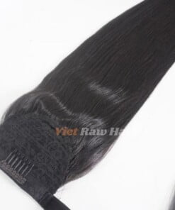 black hair color ponytail extension