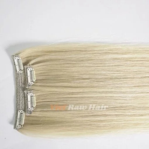 Blonde Straight Clip-in Hair Extension - Image 3
