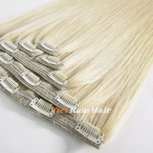 Blonde Straight Clip-in Hair Extension - Image 2