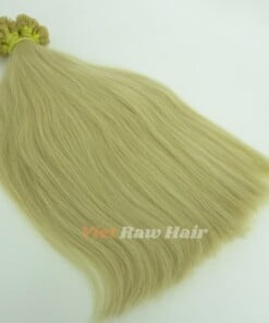 Blonde #613 Flat Tip Human Hair Extension blonde hair flat tip hair extension