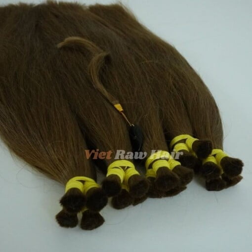 brown color 6 bulk hair extension vietnam