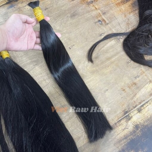 bulk hair extension color 1B silky