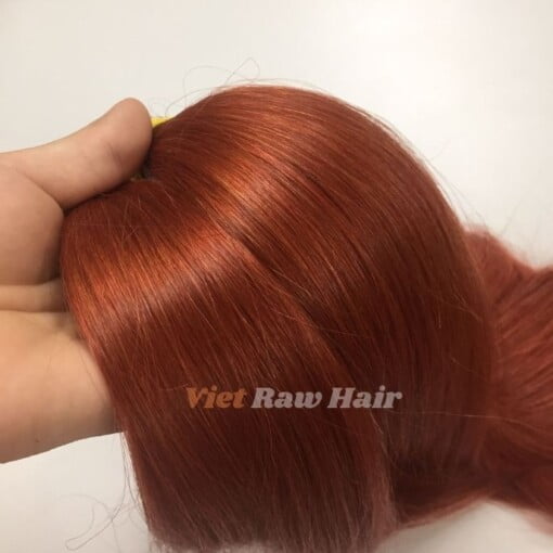 bulk hair extension color red copper 130