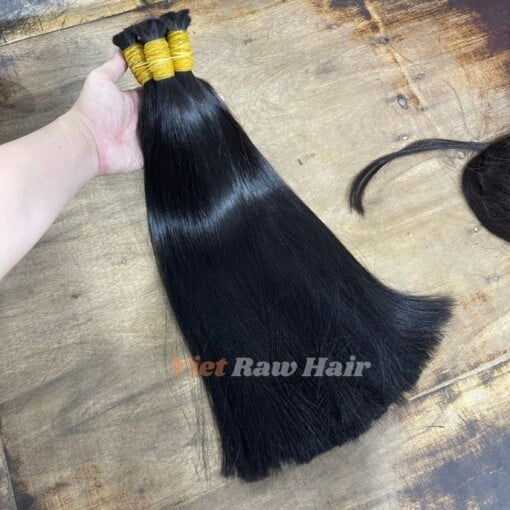 bulk hair extension natural color