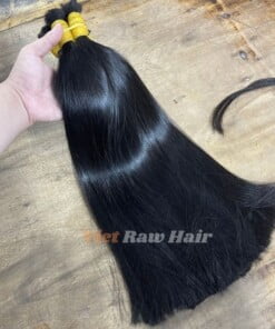 Natural Color Straight Bulk Hair bulk hair silky straight vietnam