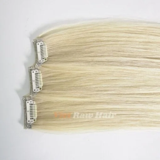Blonde Straight Clip-in Hair Extension - Image 4