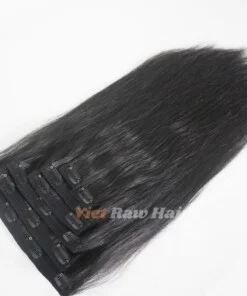 Black Color Natural Straight Clip-in Hair Extension