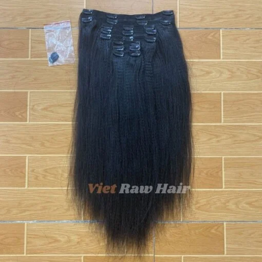 Yaki Straight Black Clip-in Hair Extension