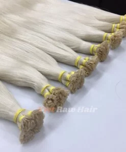 Alternative view of Light Blonde #12.00 Flat Tip Human Hair Extension