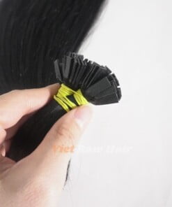 Natural Black Flat Tip Human Hair Extension flat tip hair extension black 1B color