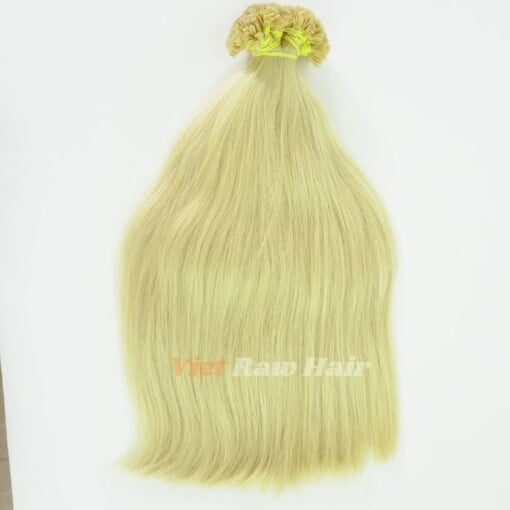 flat tip hair extension blonde color