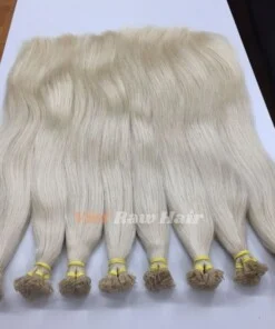 Light Blonde #12.00 Flat Tip Human Hair Extension