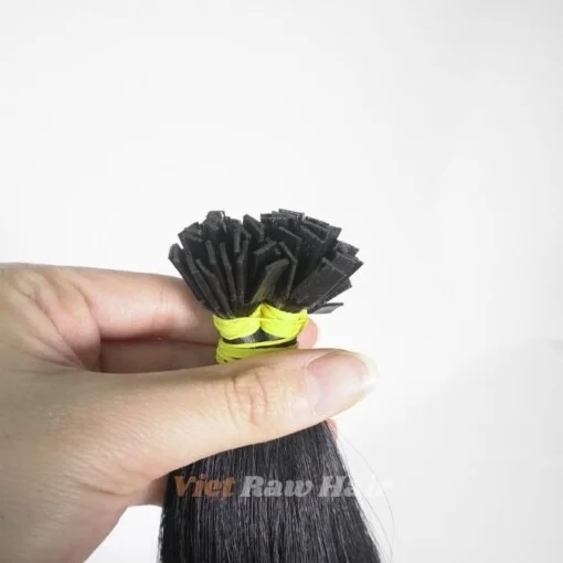 Natural Black Flat Tip Human Hair Extension - Image 4