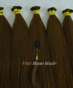 Alternative view of Brown #6 Straight Bulk Hair