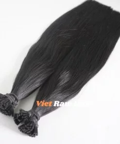 Black Straight I Tip Human Hair Extension