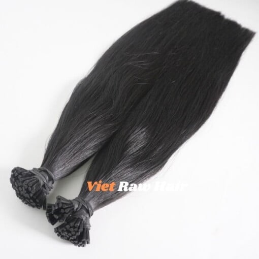 i tip hair extension black 1B color