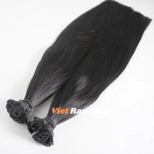Black Straight I Tip Human Hair Extension