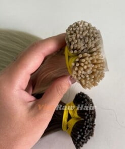 i tip hair extension blonde and black