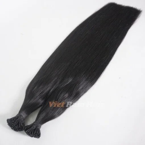 Black Straight I Tip Human Hair Extension - Image 3