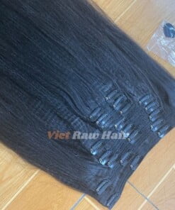 Yaki Straight Black Clip-in Hair Extension kinky straight clip in hair extension