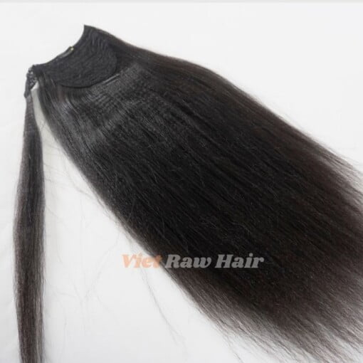 kinky straight hair ponytail