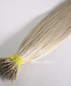 Ash Blonde #60 Nano Tip Human Hair Extension nano tip hair extension ash blonde color