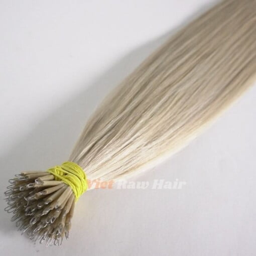 nano tip hair extension ash blonde color