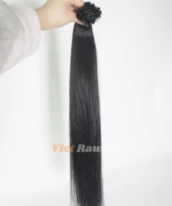 Alternative view of Natural Black Flat Tip Human Hair Extension